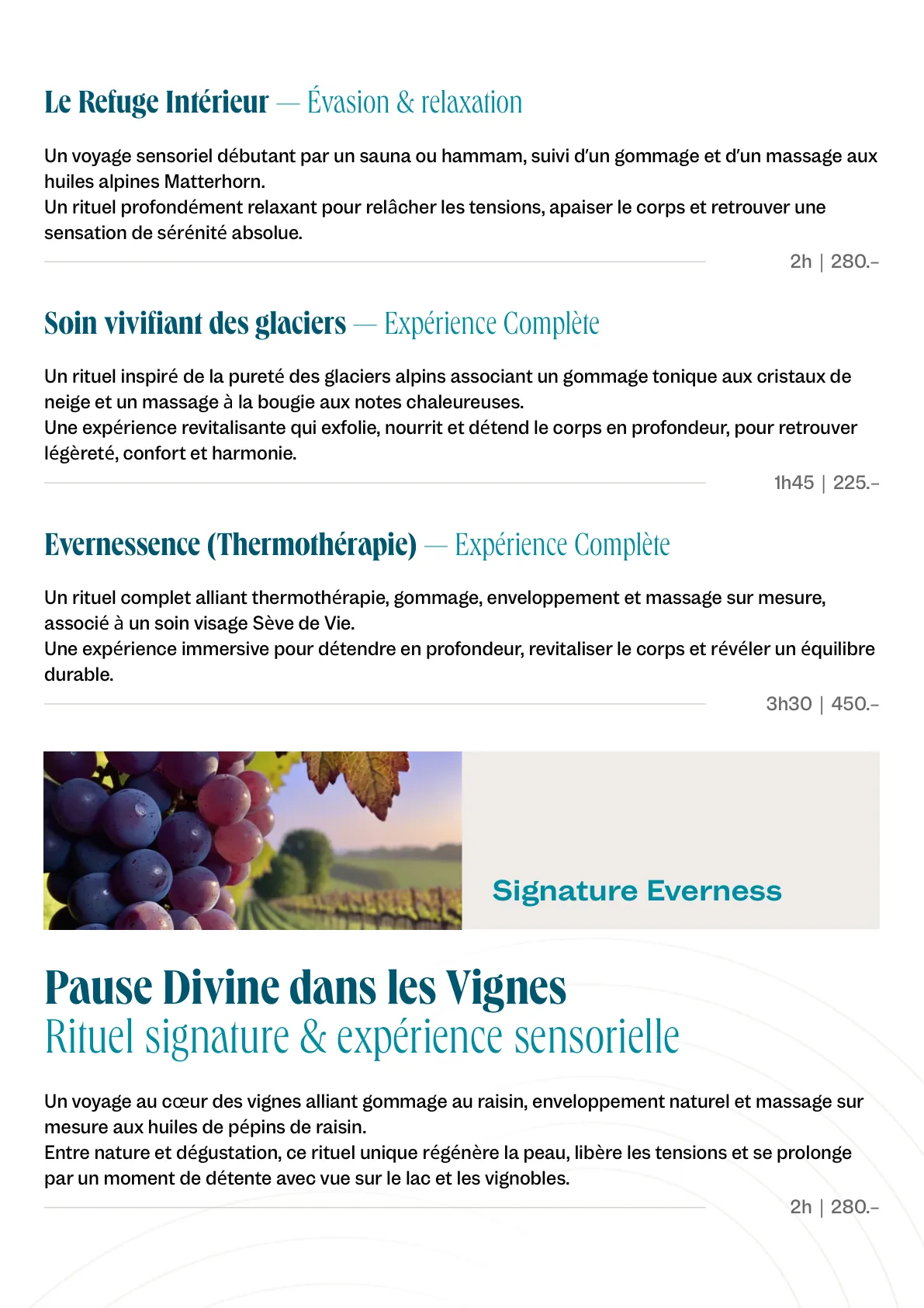 Carte des soins Everness — page 5