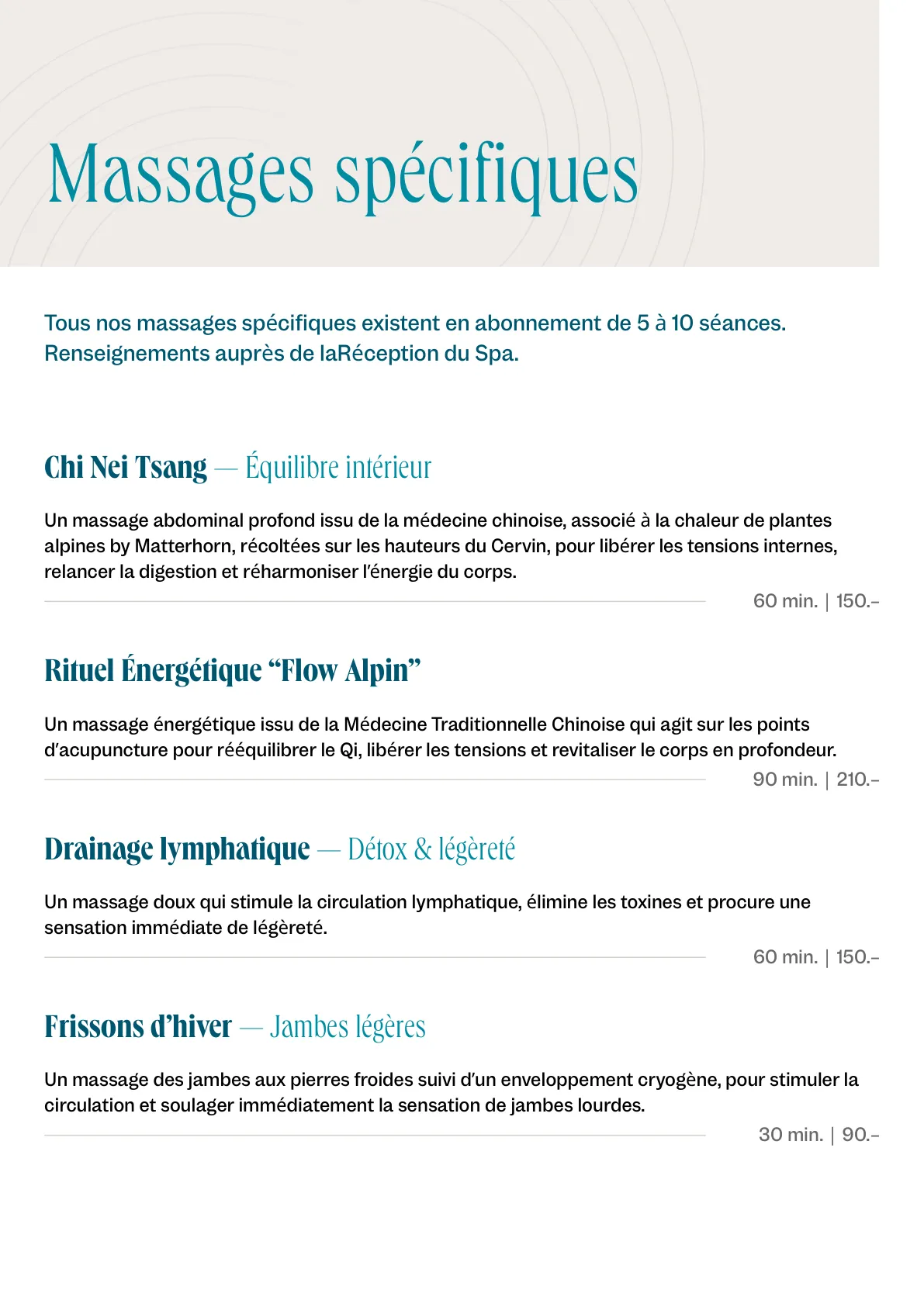 Carte des soins Everness — page 10