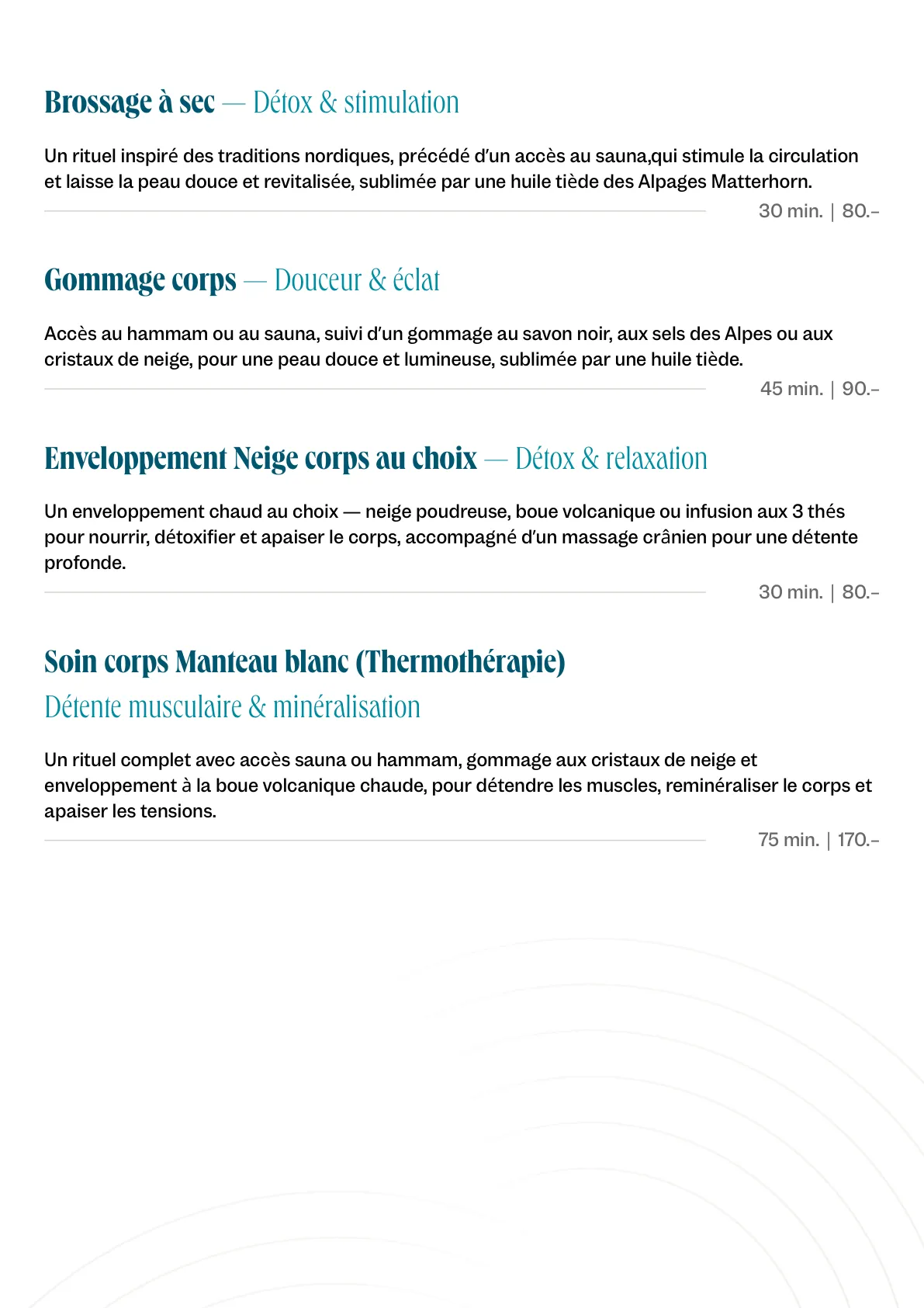 Carte des soins Everness — page 13