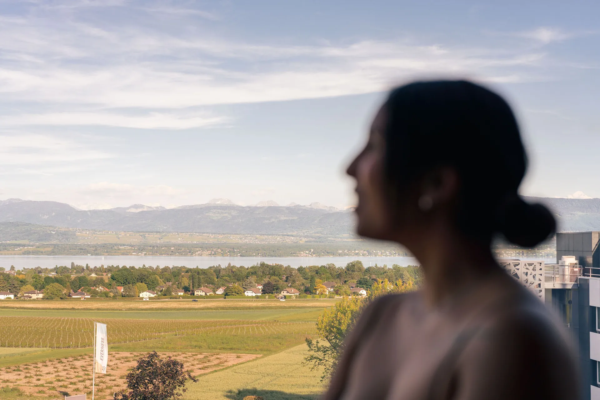 Panorama vignobles et lac Léman depuis le Spa Everness